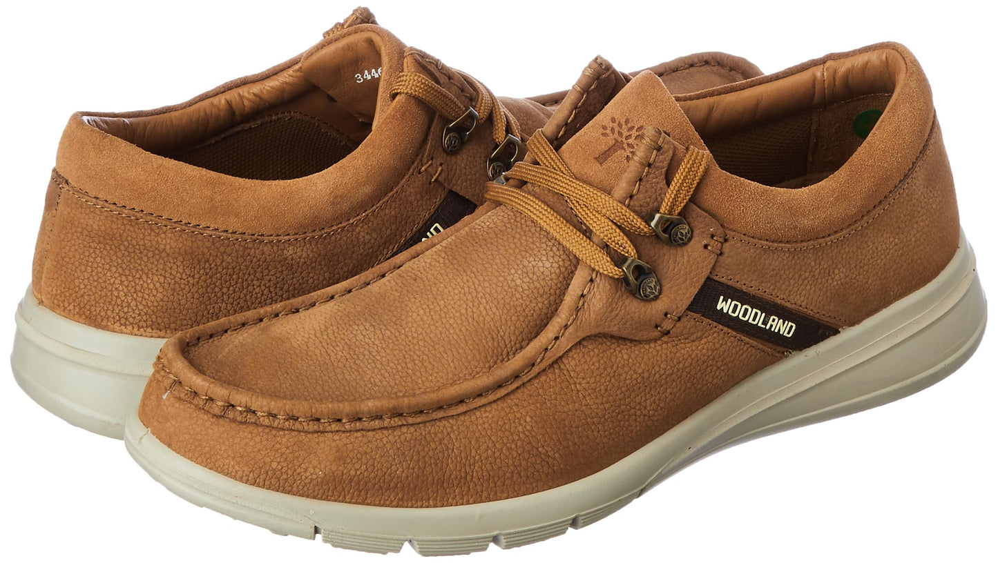 Woodland Men's Cashew Brown Leather Casual Shoe-9 UK (43 EU) (GC 3446119NW)