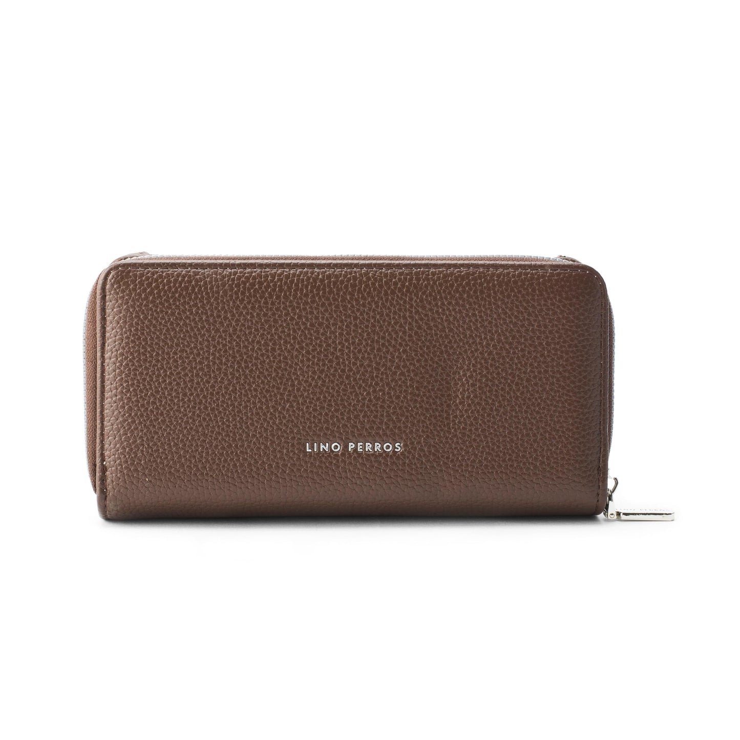 Lino Perros Womens Faux Leather Avril Dual Tone Coffee Functional Wallet