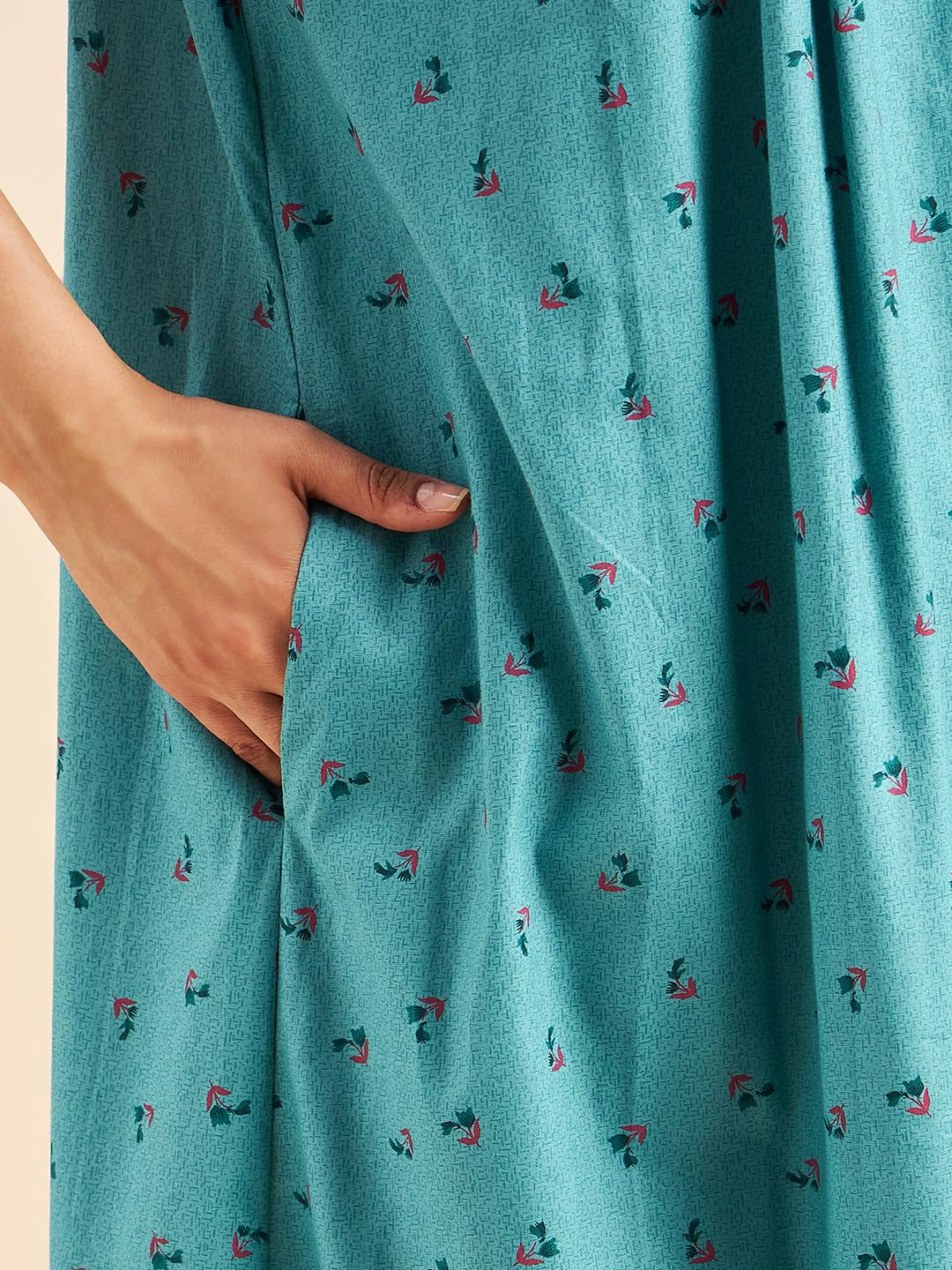 Sweet Dreams Women's Cotton Maxi Classic Nightgown (OCW-2990_Mint_XL)