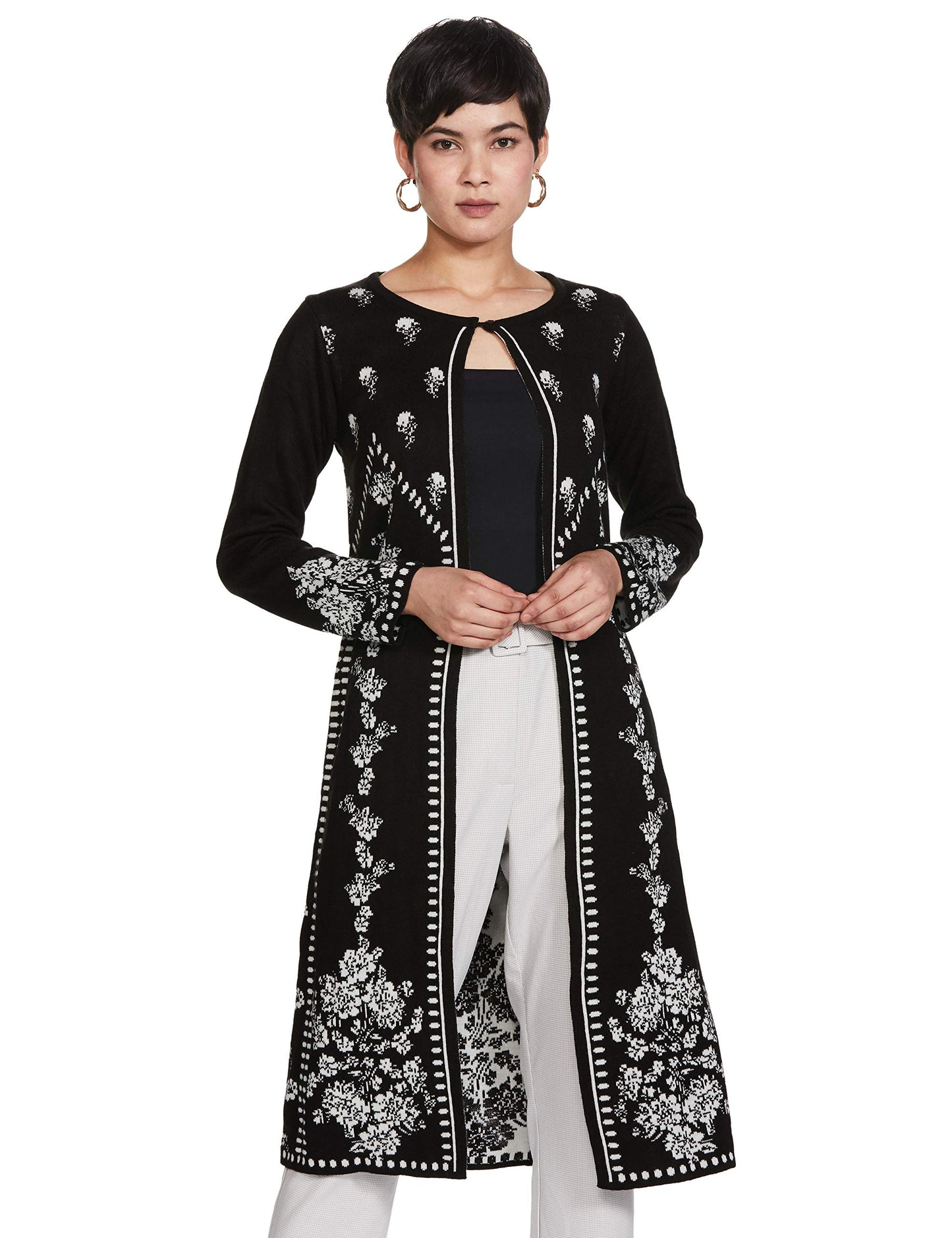 global desi Women's No Style Name Shrug (FW20GH108SHFKBLACKXS_Black_X-Small)