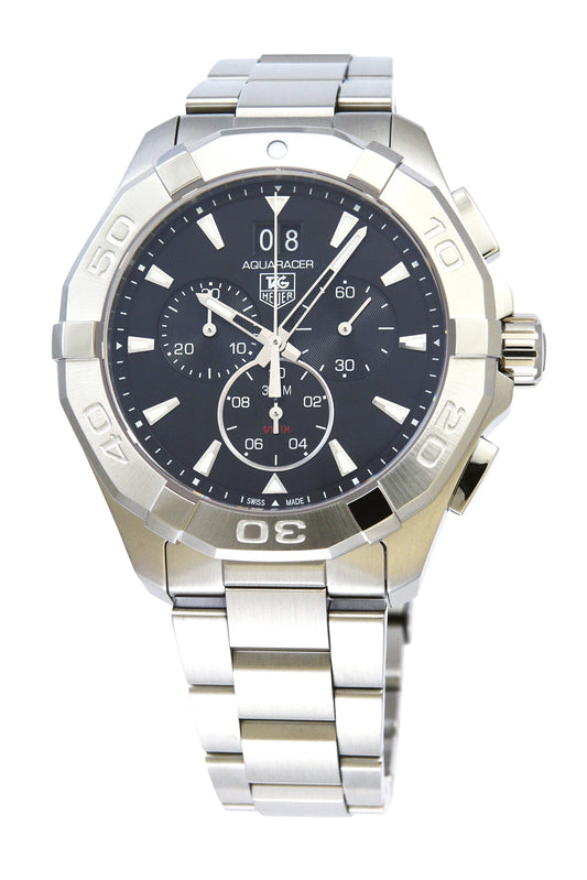 TAG Heuer Men Analogue Silver Band Cay1110.Ba0927 Wristwatch, Dial Color - Black, Watch