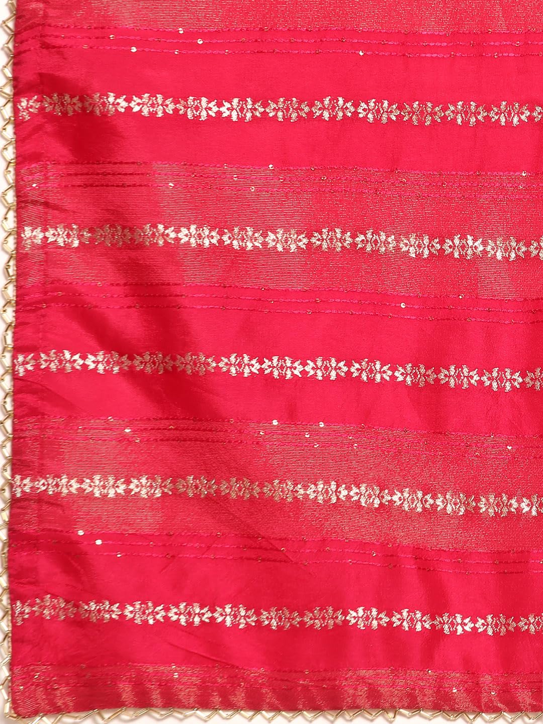 MOHEY Rani Art Silk Zari Weaved Saree for Women