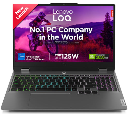 Lenovo LOQ Intel Core i7-13650HX 15.6" (39.6cm) 144Hz 300Nits FHD Gaming Laptop (16GB/512GB SSD/Win 11/NVIDIA RTX 3050 6GB Graphics/100% sRGB/Office 21/1Yr ADP Free/Grey/2.4Kg), 83DV00BJIN