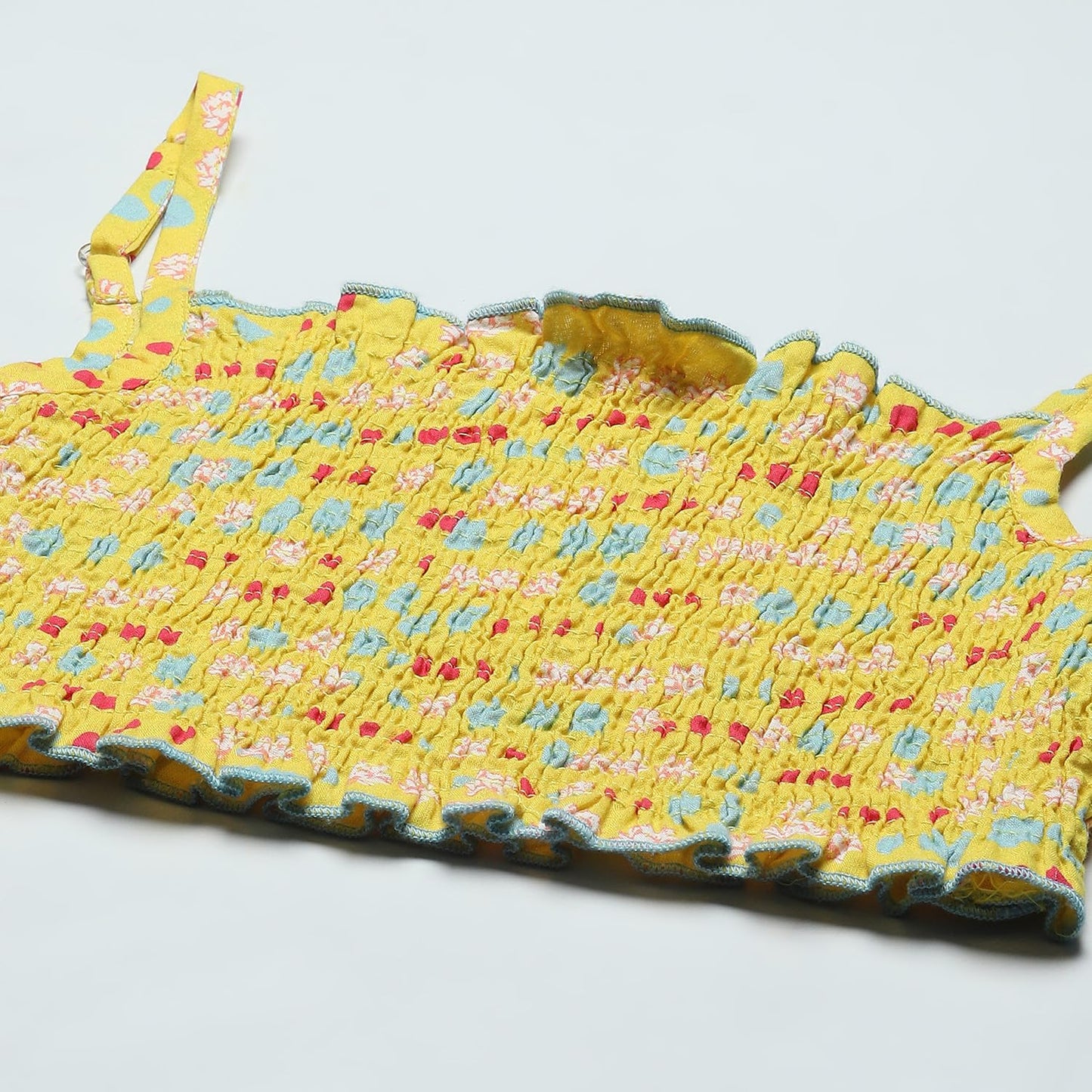 BIBA Girls Cotton Relaxed Lehenga Set Readymade Yellow 9Yrs