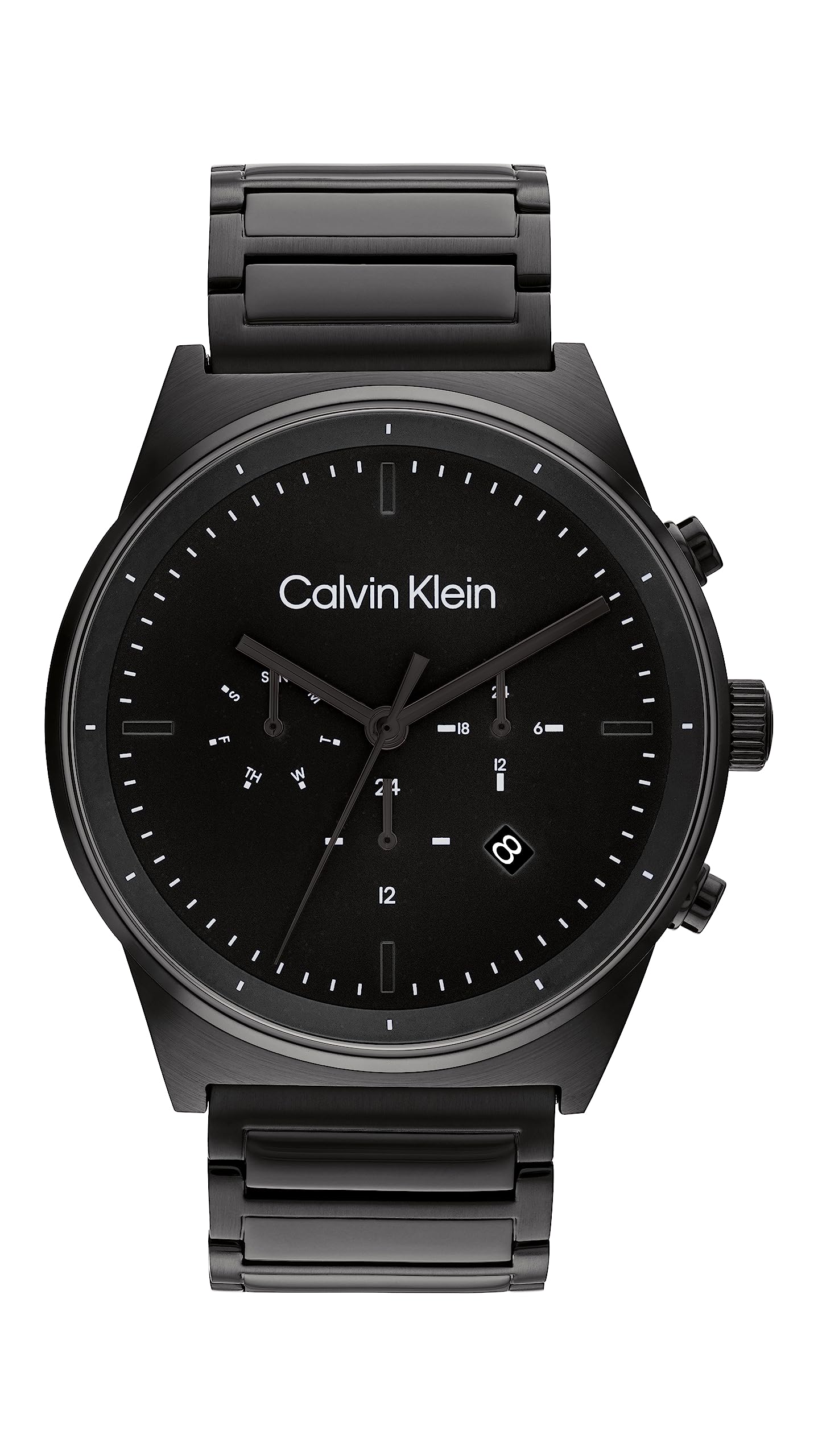 Calvin Klein Ck Impressive Qtz Multifunction Black Round Dial Men's Watch|Stainless Steel Material|Multi Color Band - 25200295