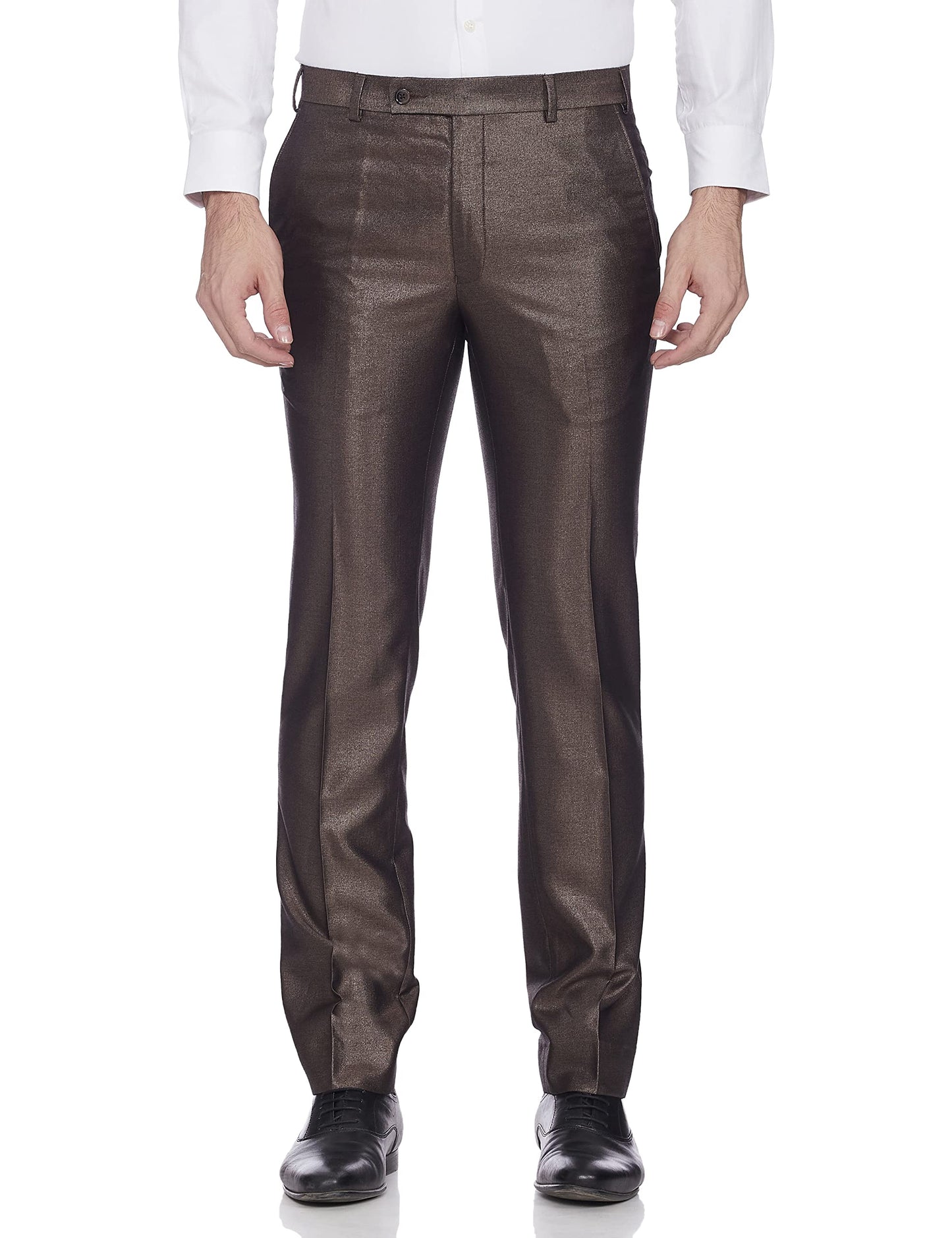 Park Avenue Men's Slim Fit Suit (8907663056745_PMDP03192-O5_104_Medium Brown)