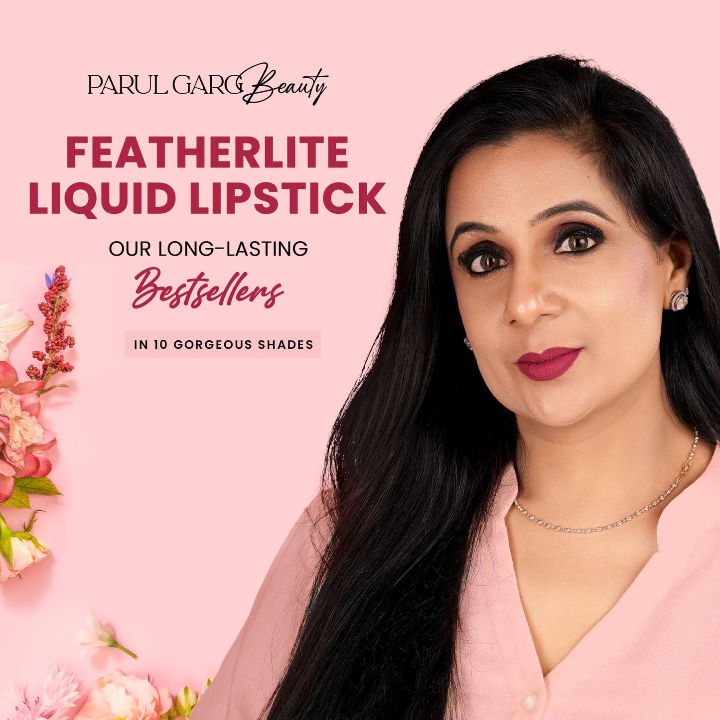 Parul Garg Beauty Featherlite Matte Liquid Lipstick | High-Pigment, Long-Wear & Non-Drying | Lightweight & Transfer-Proof | 100% Vegan & Clean Beauty (Passion, 2.5 ml)