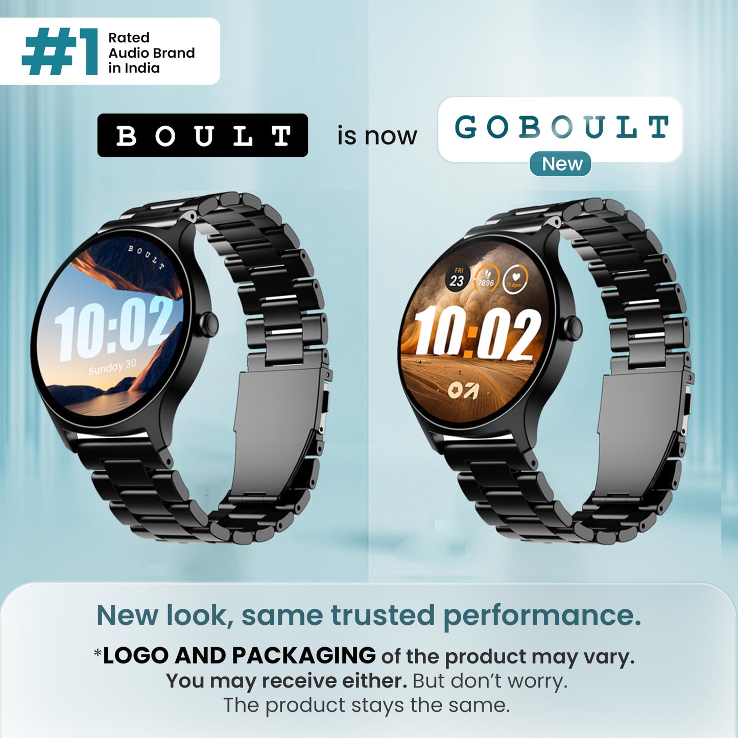 GOBOULT Rover Pro Smart Watch 1.43'' AMOLED, Free Straps, Bluetooth Calling, IP68, Zinc Alloy Frame, 1000 Nits Brightness, AI Voice Assistant, SpO2, 120+ Sports Mode Smartwatch (Metal Black)