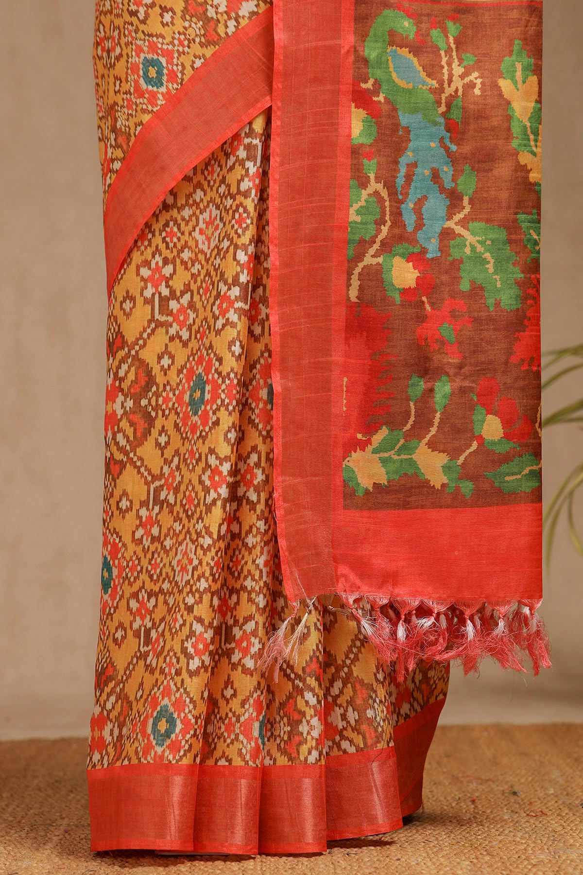 Soch Womens Multicolour Art Silk Pochampally Saree