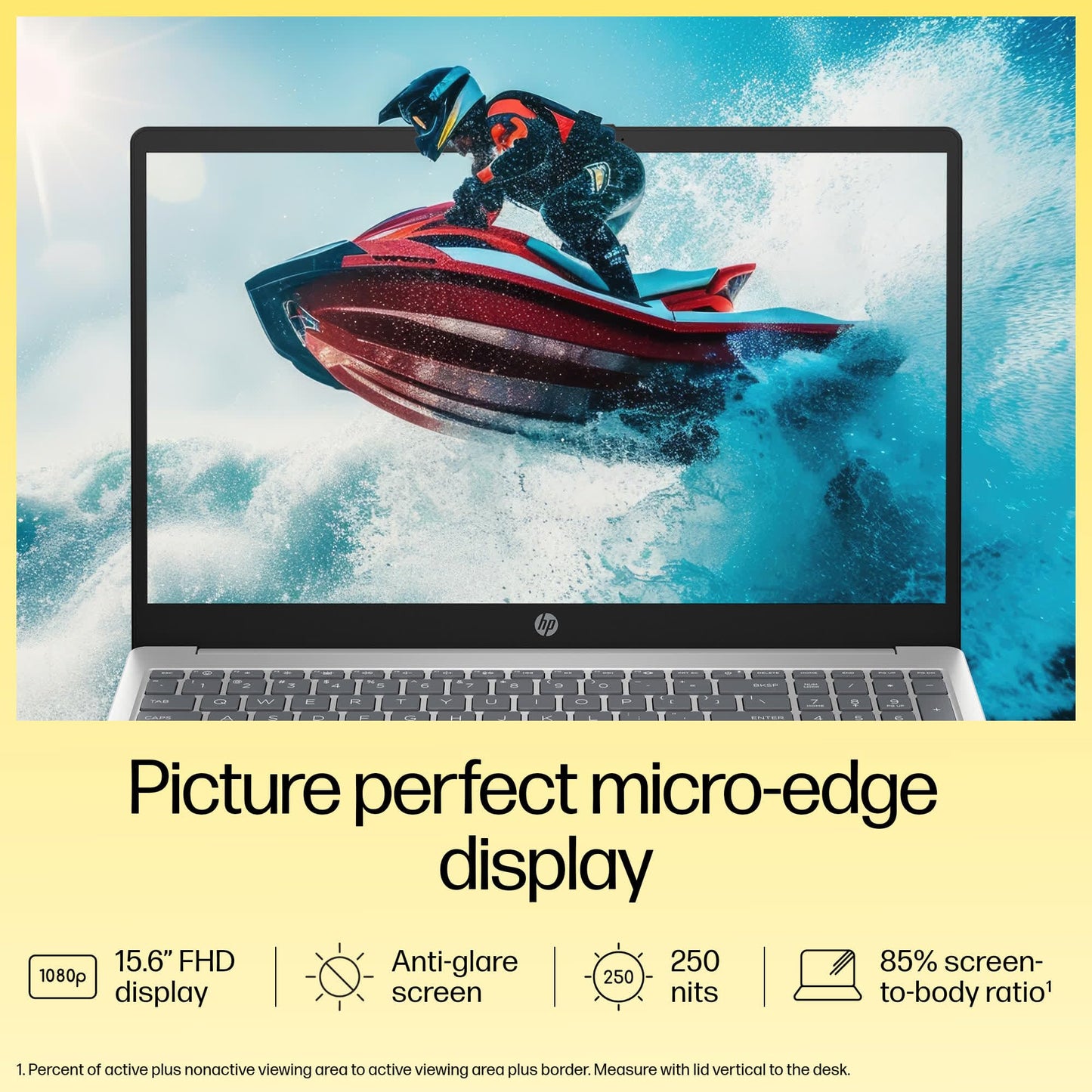 HP 15, AMD Ryzen 5 7520U, 16GB DDR5, 512GB SSD, (Win 11, Office 21, Silver, 1.59kg), Anti-Glare, Micro-Edge, 15.6-inch(39.6cm), FHD Laptop, AMD Radeon Graphics, 1080p FHD Camera, Backlit KB, fc0156AU
