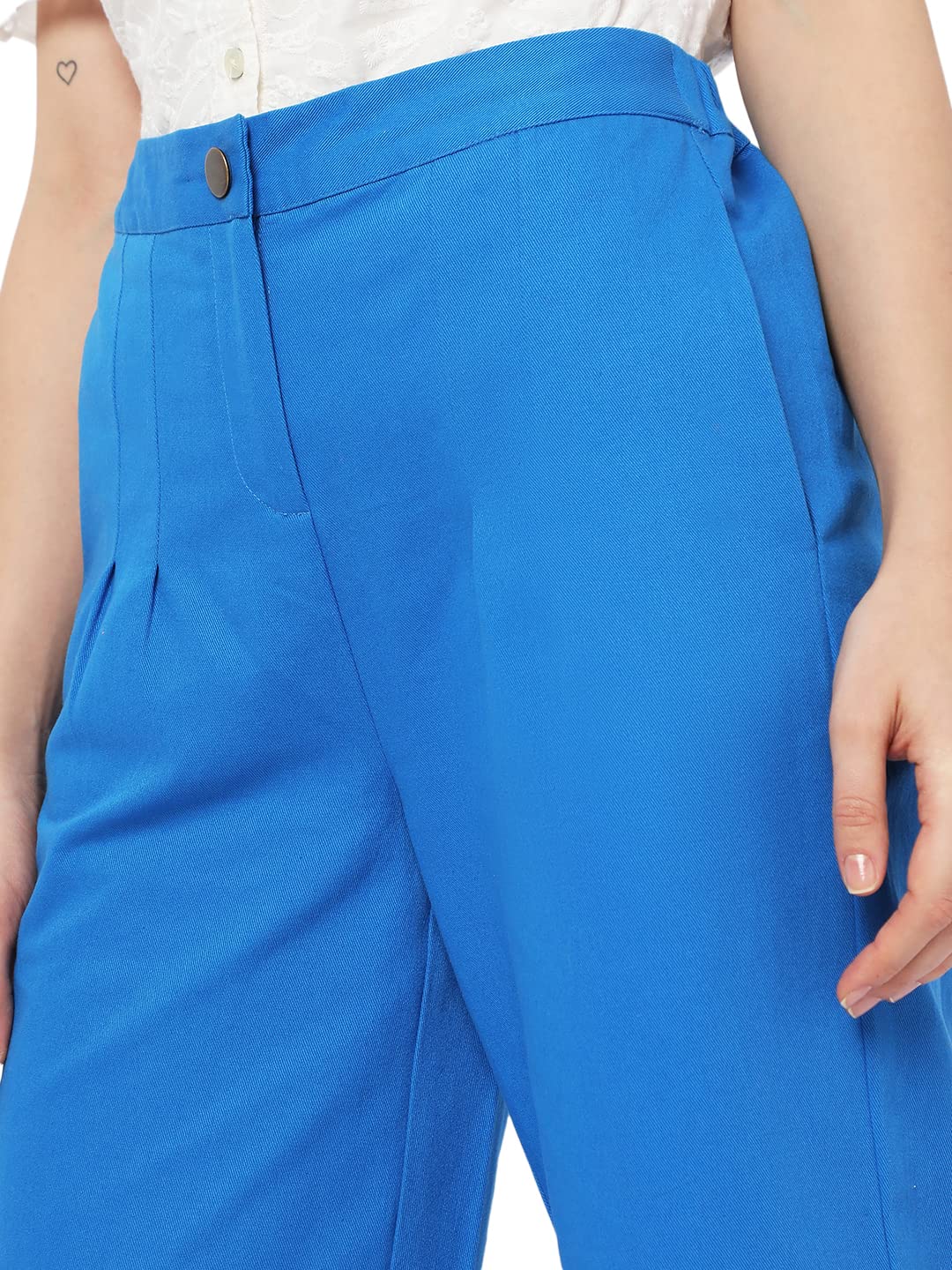 VERO MODA Straight Fit Pants (224490101_Directoire Blue_L)