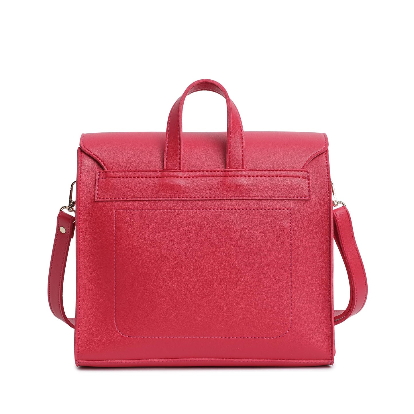 Fastrack College Satchel Bag for Women | Stylish Bag for Girls, Ladies, Women | Everyday Satchel for College, Work Made of Faux Leather (Pink Flash)