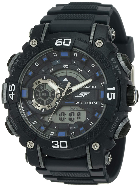 SF Xtreme Gear Analog-Digital Blue Round Dial Men's Casual Watch-77070PP09