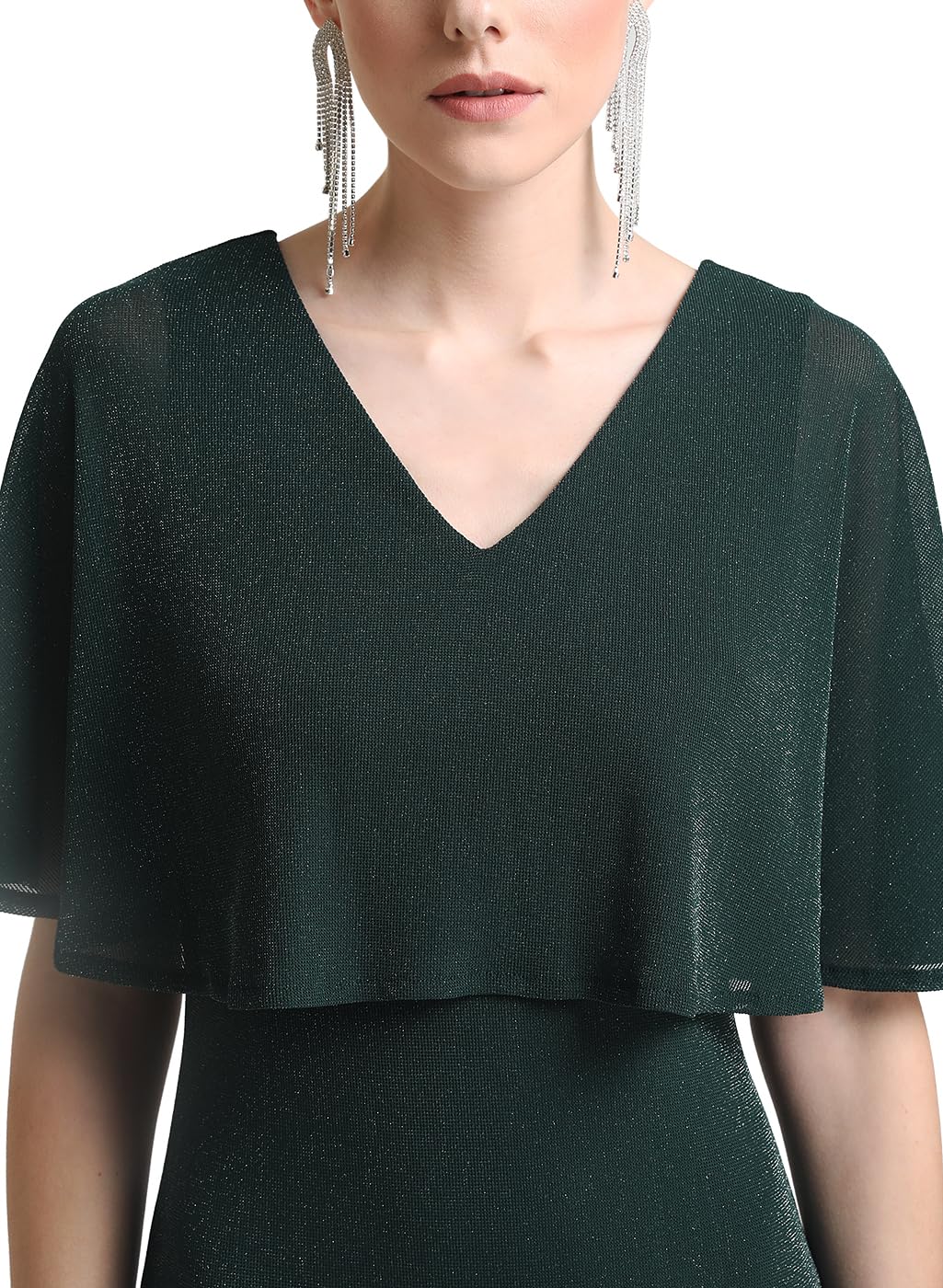 Kazo Women's Polyester Fit and Flare Maxi Dress (124169GREENXS_Green