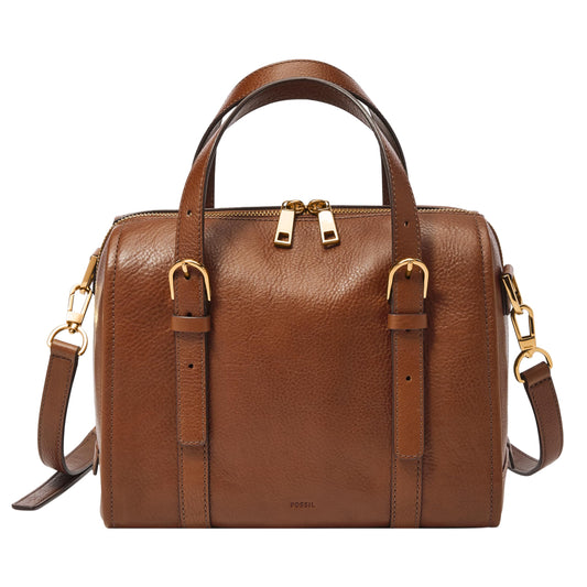 Fossil Women Carlie Brown Satchel Bag Zb1772200