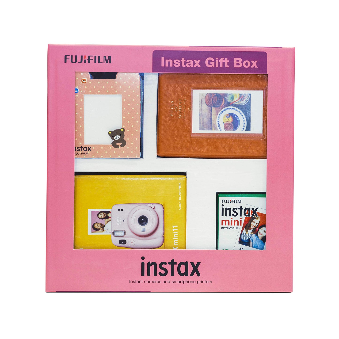 Fujifilm Instax Mini 11 Instant Camera (Blush Pink) Gift Box with 10 Shots