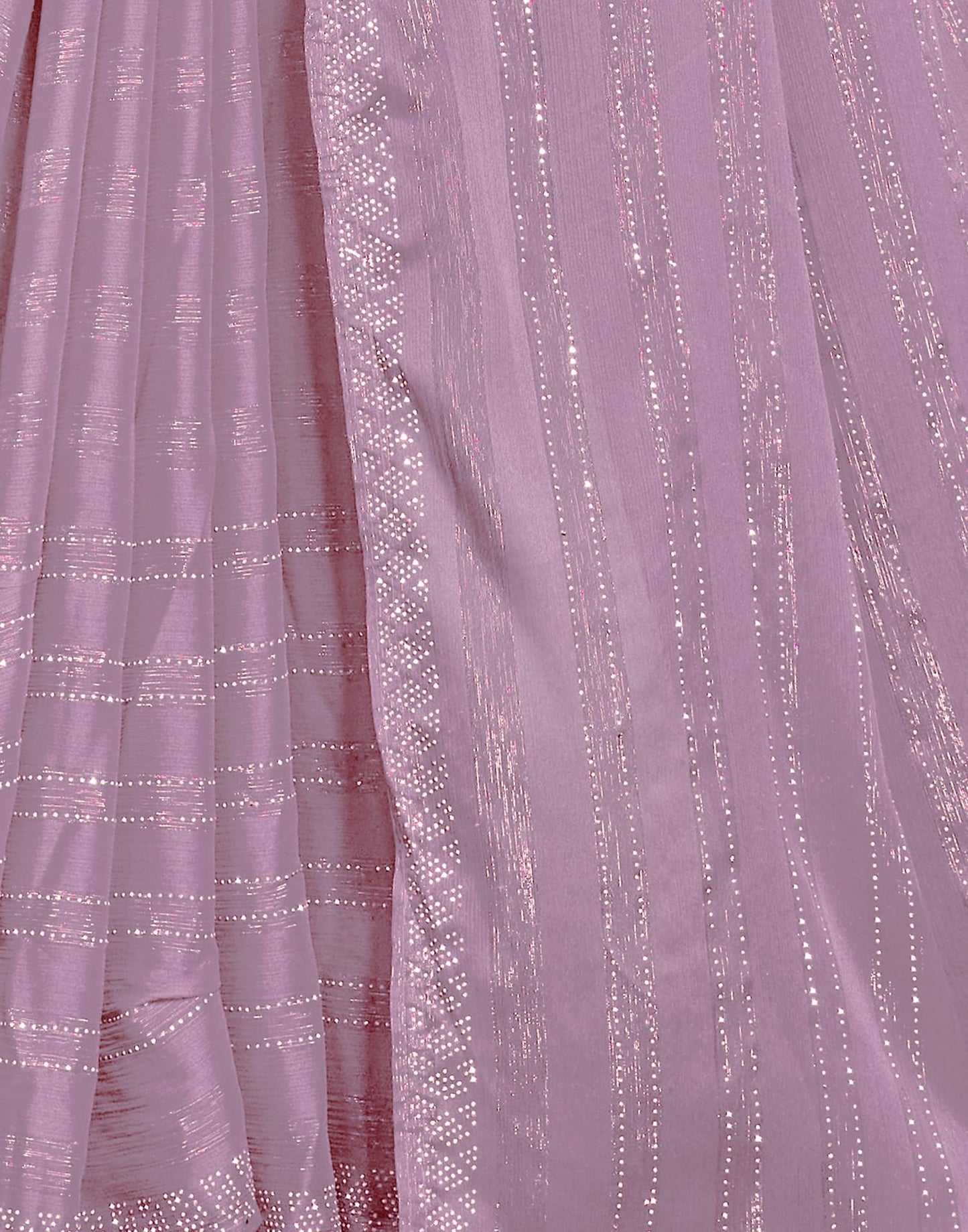 SIRIL Women's Chiffon Hot Fixing Saree With Unstitched Blouse Piece (3397S243_Light Pink)