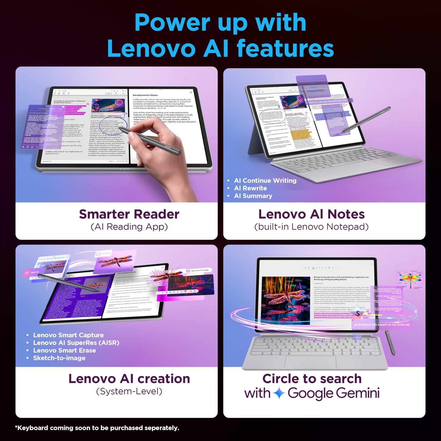 Lenovo Idea Tab Pro Gen 2 with Pen Plus | 13" Display, 3.5K Resolution, 144Hz Refresh | 8GB, 256GB | Snapdragon 8s Gen 4 | 10200mAh | 4 JBL Speakers| USB 3.0 with DP-Out | Wi-Fi 7 | Luna Grey