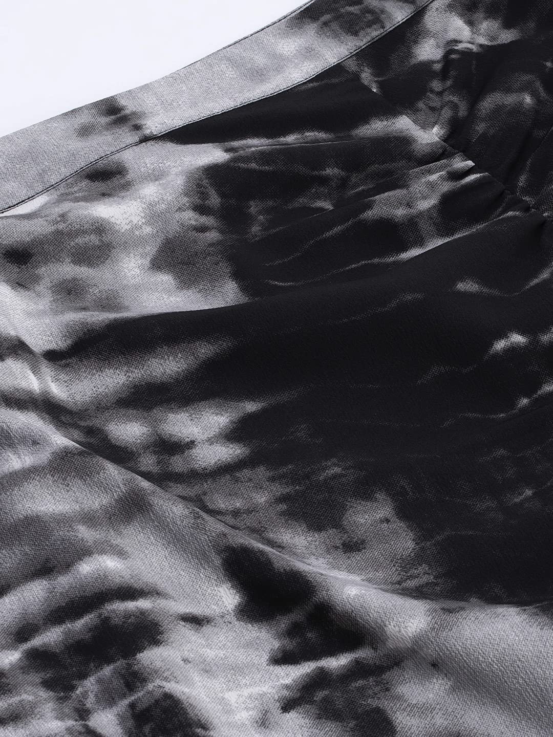 Marie Claire Polyester Women Crepe Knee Length Western Skirt (Black)