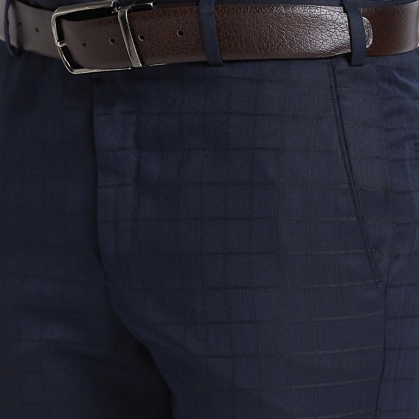 Park Avenue Men's Smart Fit Casual Pants (PMTX07256-B5_Medium Blue