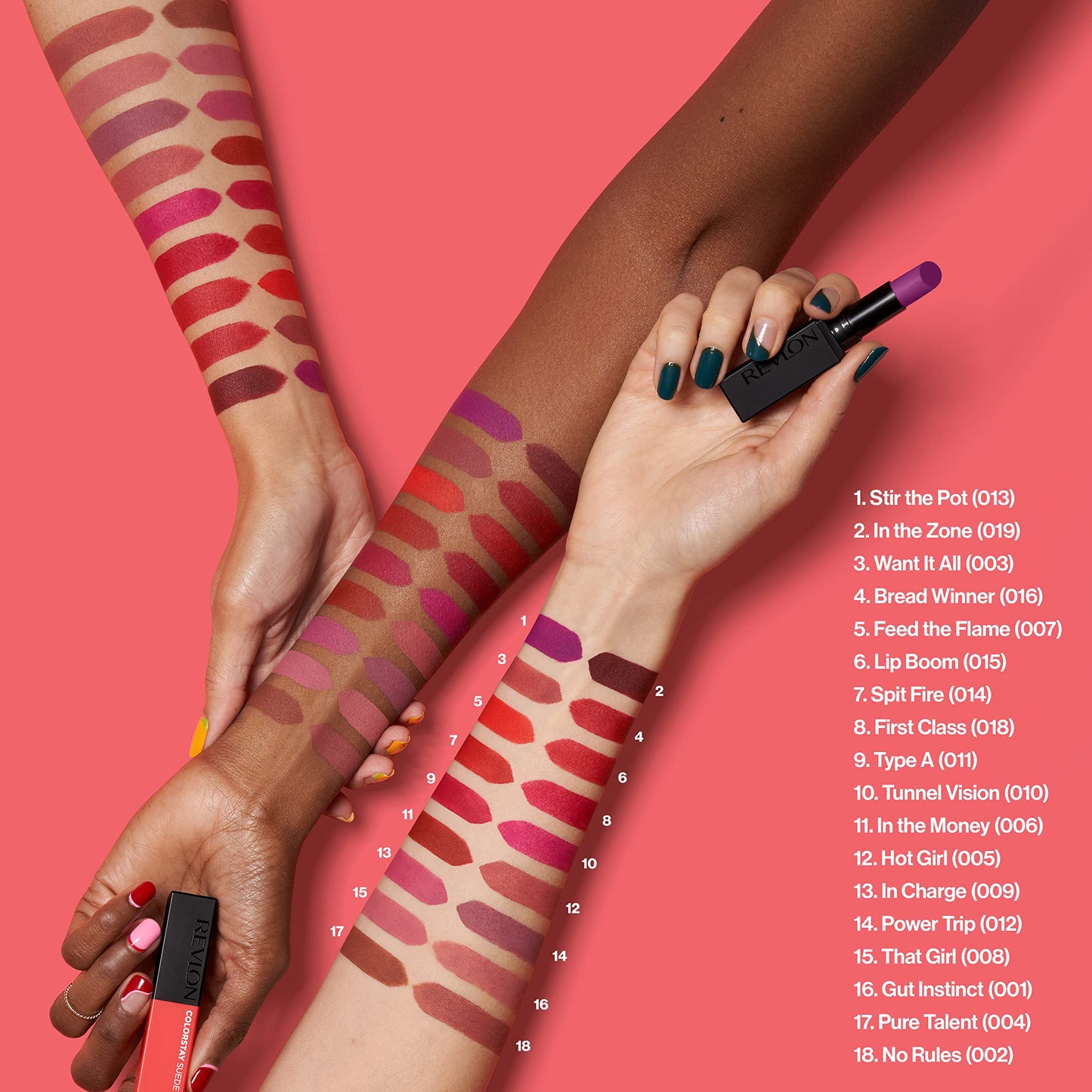 REVLON Lipstick, ColorStay Suede Ink, Built-in Primer, Infused with Vitamin E, Waterproof, Smudgeproof, Matte Color, 019 In the Zone (Pack of 1)