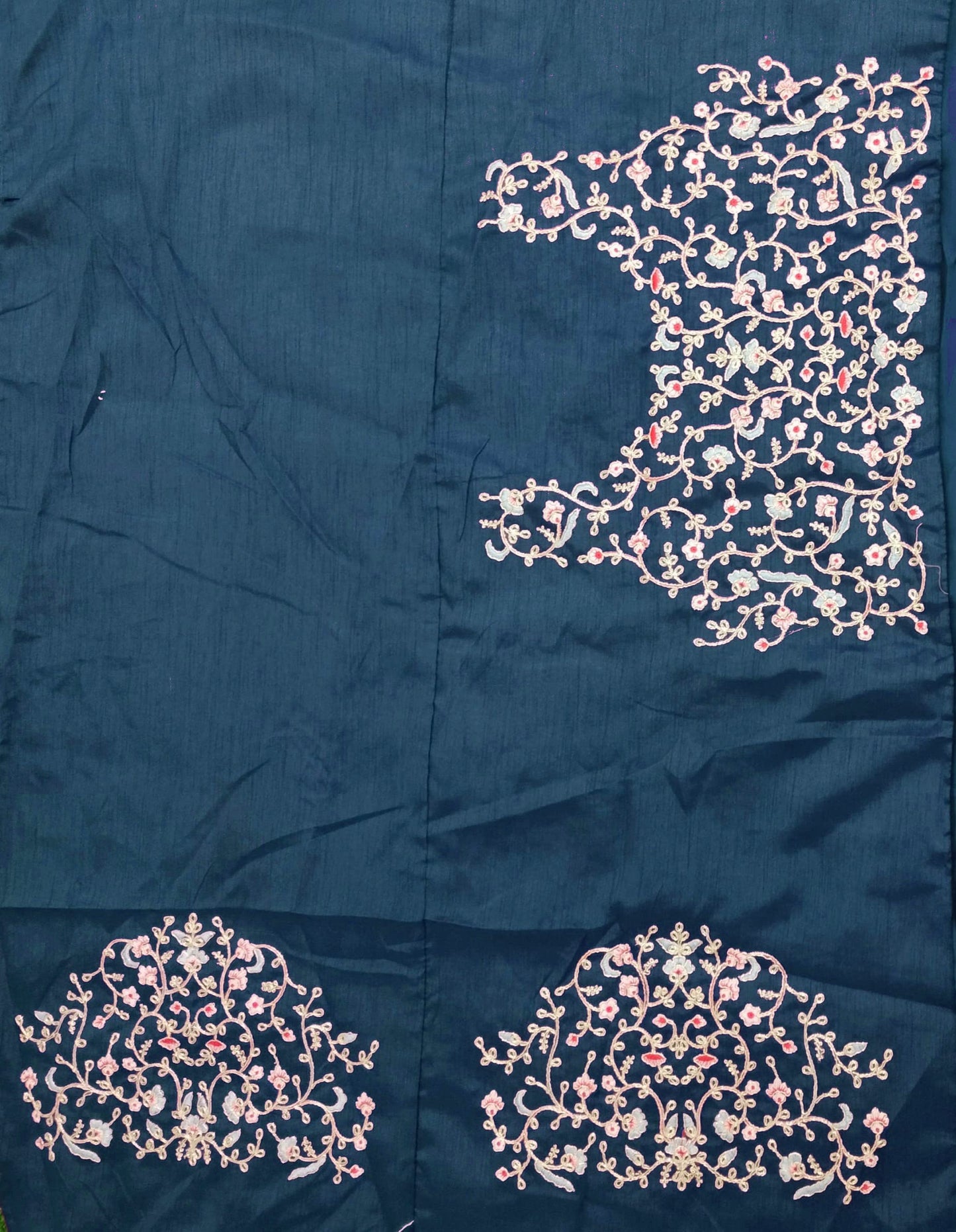 TRENDMALLS Women's Rangoli Silk Heavy Embroidred sarees for women (Morpeach)