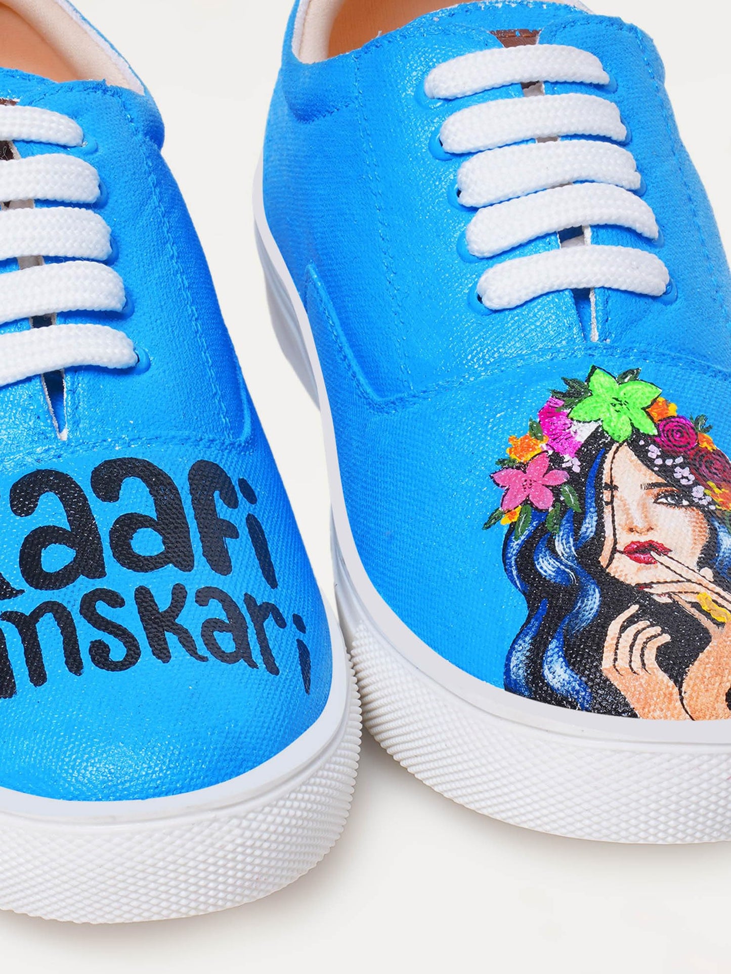 THE QUIRKY NAARI Kaafi Sanskari Sneakers for Ultra-Cool Sanskaari You | Blue