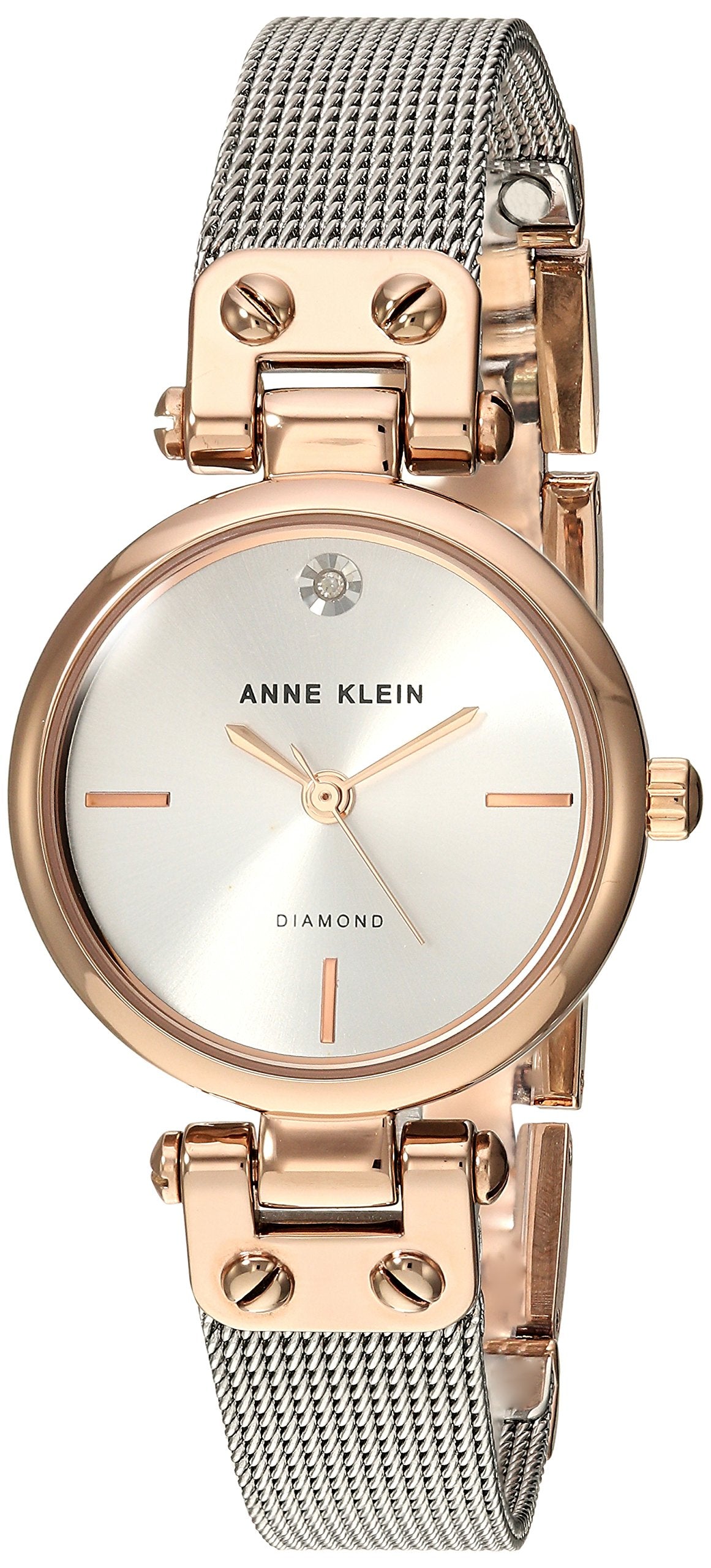 Anne Klein Women's Quartz Metal and Stainless Steel Dress Watch, Color:Silver-Toned