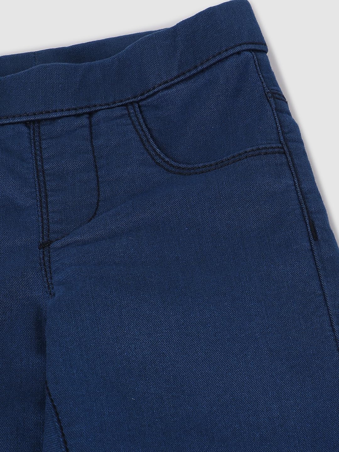 Max Girls Solid Denim Jeggings (S24CBD05MID Blue)_3-4Y