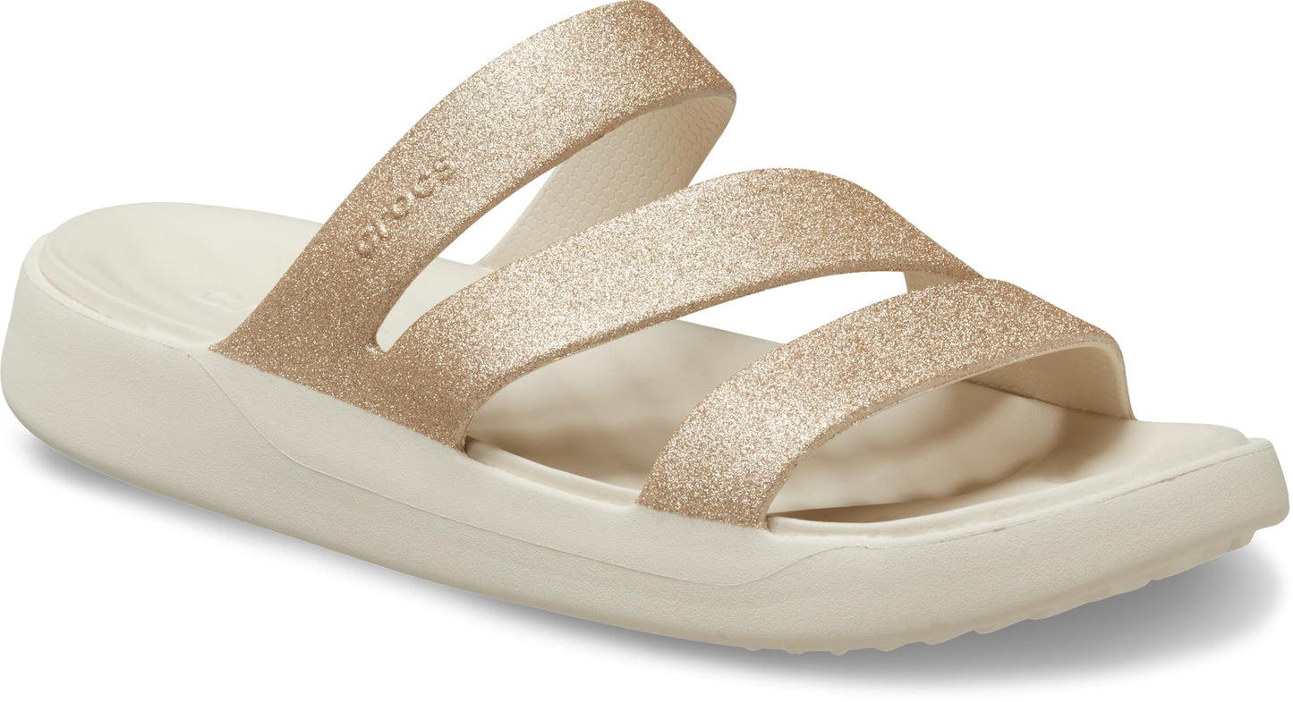 Crocs Getaway Glitter Strapy Women Sandal (Neutral-5 UK-India)