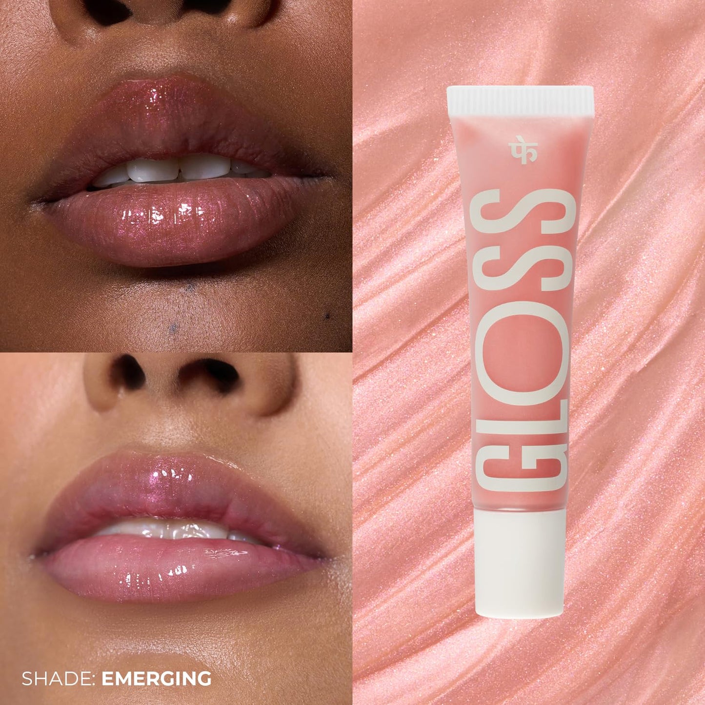 FAE Beauty Mini Peptide Lip Gloss Trio | With Passionfruit Oil & Argireline to Smoothen, Even, and Soften Lips | Non Sticky | Hydrating | Vegan | Shades - Emerging | Living | Giving