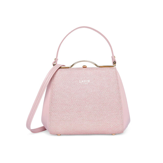 Lavie Luxe Women's Glam Fluff Frame Satchel Bag | Satchel Handbag for Work | Ladies Purse | Stylish Shoulder Bag | Gift for Women