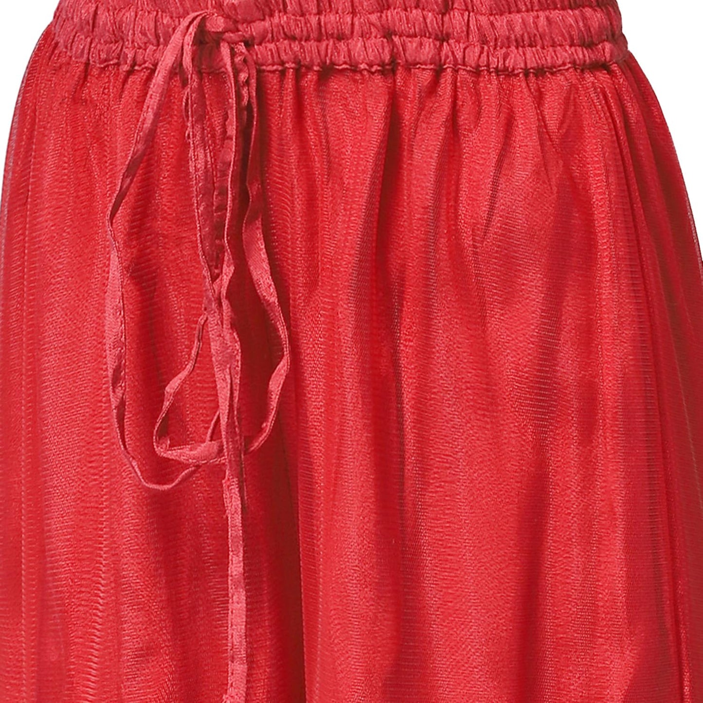 BIBA Girls Girl's Nylon Salwar Suit Set (KW4812AW22RED_Red