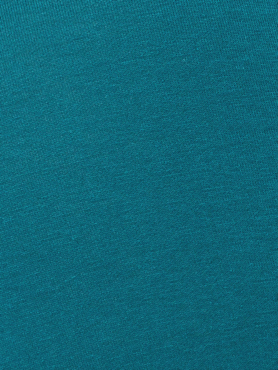 Max Women Solid Calf Length Leggings, Teal, S