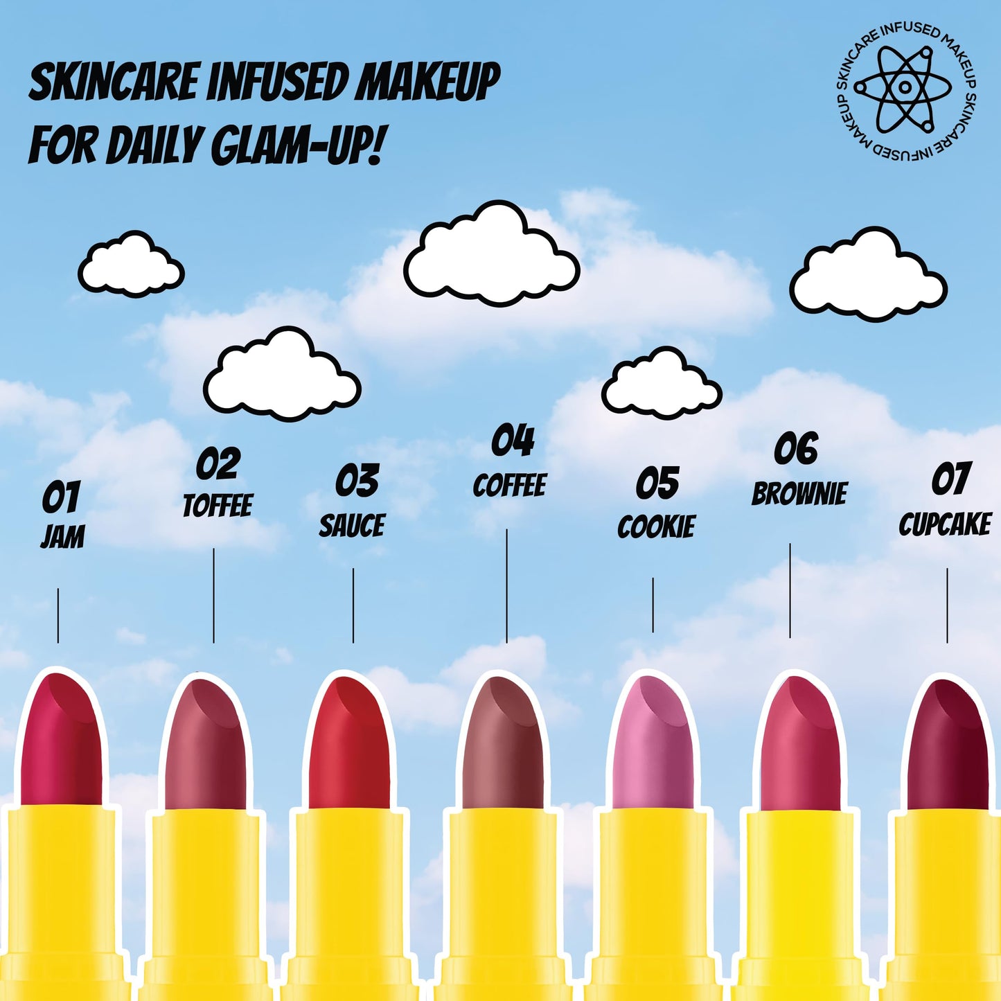 RENEE Everyday Matte Lipstick - Coffee, Lightweight, Intense Color Payoff with Creamy Matte Finish, Enriched with Vitamin C, Hyaluronic acid & SPF 30, Skincare Infused Makeup, 3 Gm