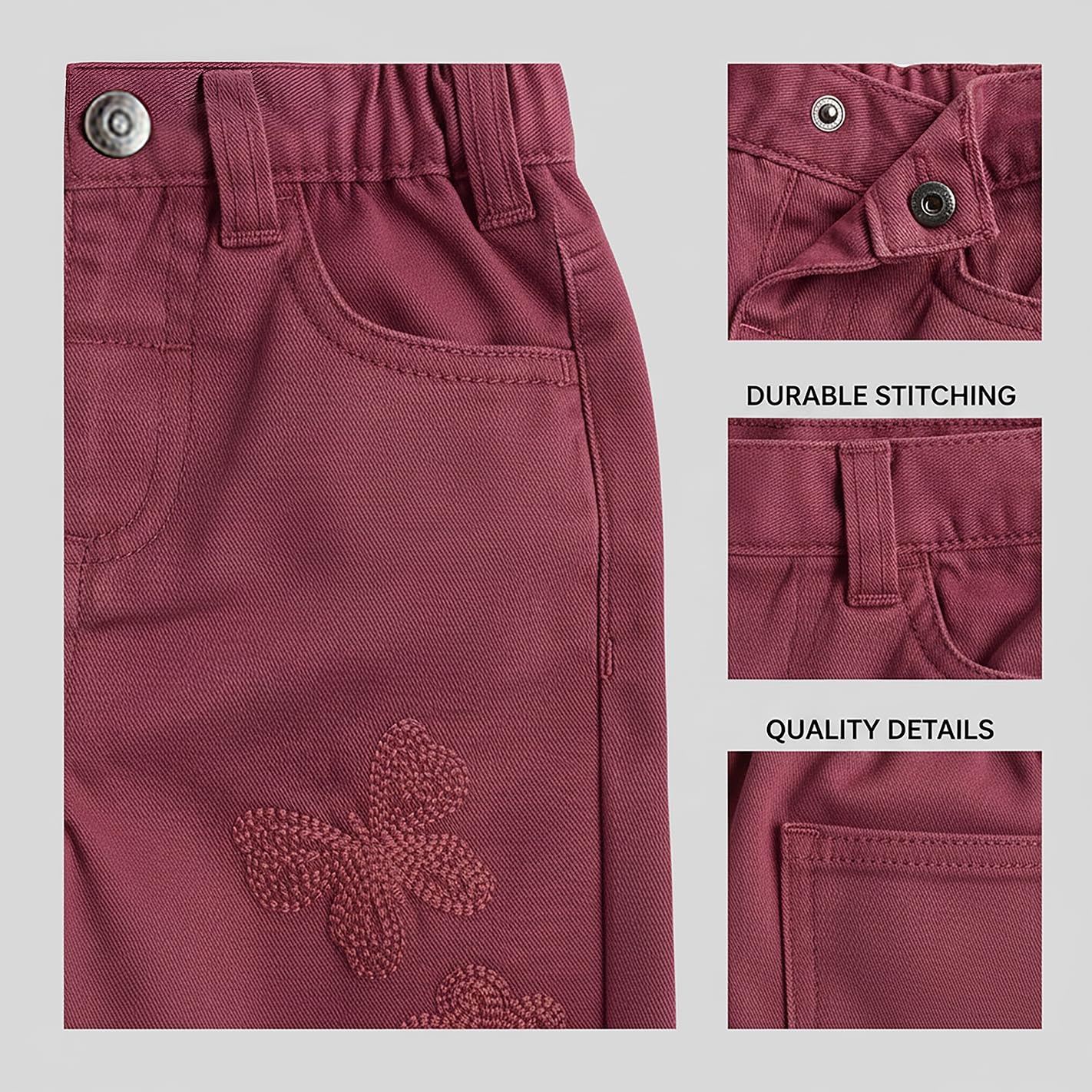 Mothercare Girls Toasted Petals Trousers - Purple