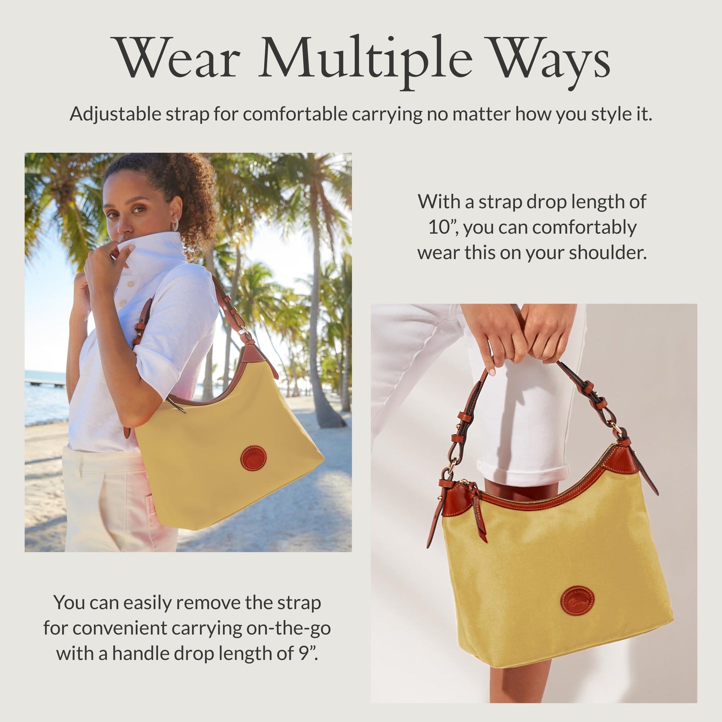 Dooney & Bourke Large Nylon Erica Hobo Navy