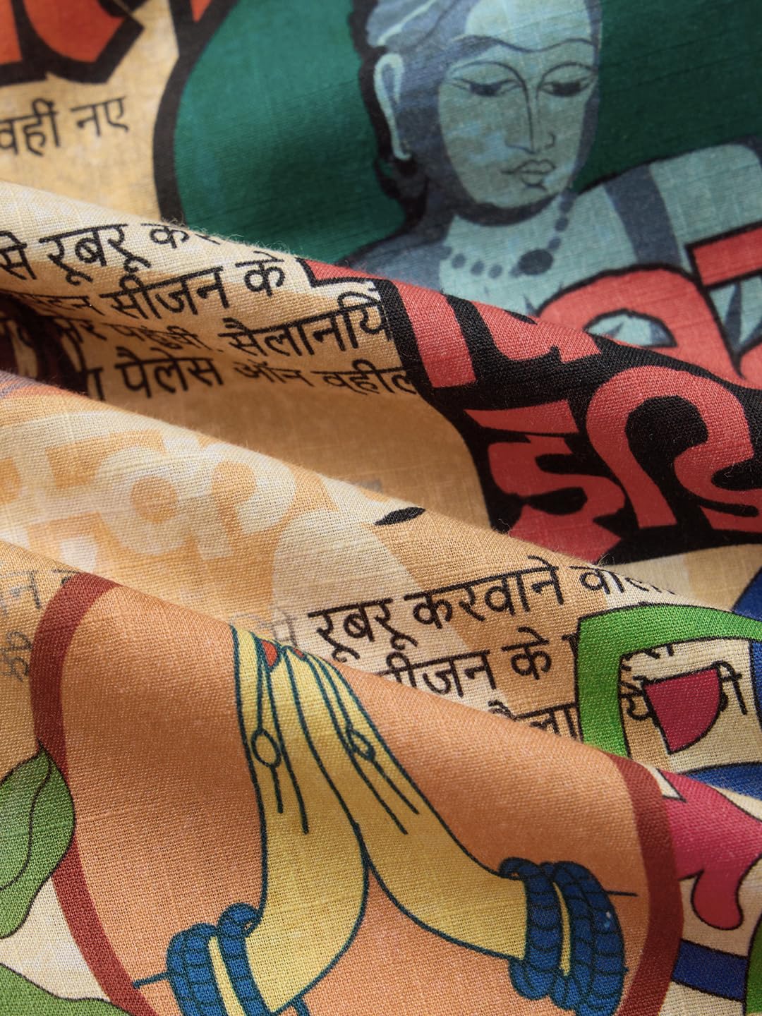 The Souled Store Indian Retro Women and Girls Long Sleeve Collared Neck Button Down Multicolor All Over Printed Boyfriend Shirts with Drop Shoulder and Oversize Fit