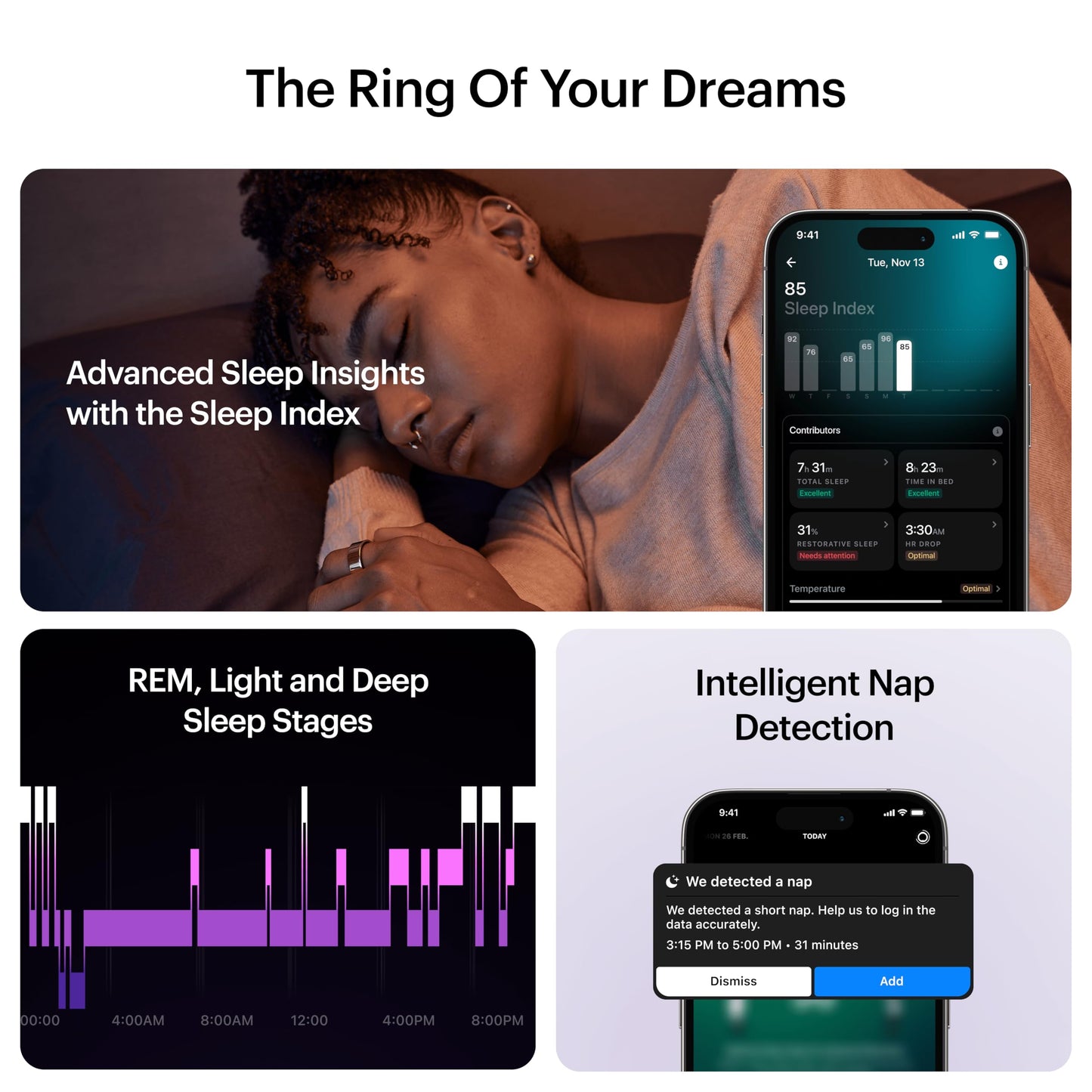 ULTRAHUMAN Ring AIR-Smart Ring Activity Tracker, Size First Sizing Kit,Sleep Tracker,Smart Ring for Men/Women,Fitness Tracker (Matte Grey, 9)