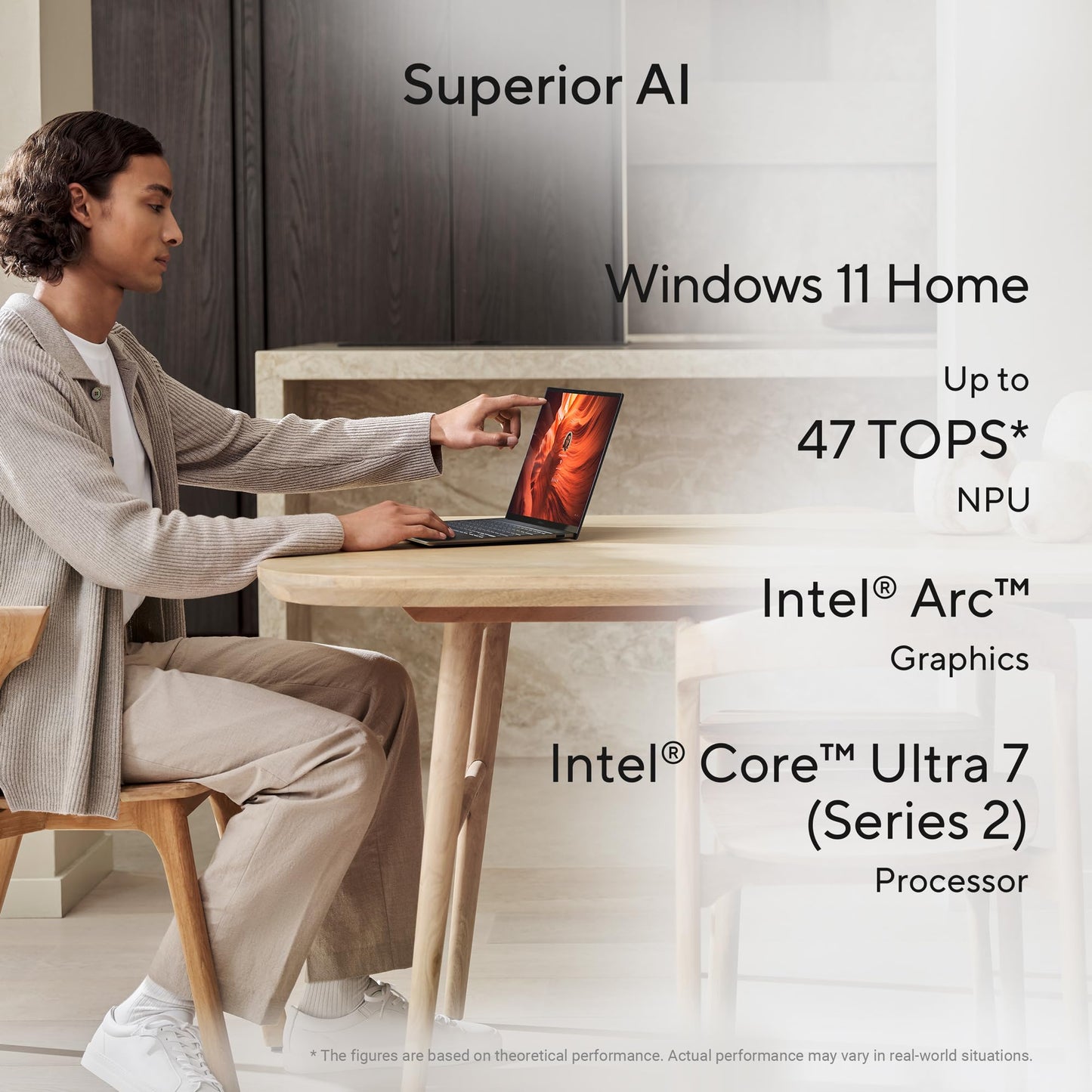 ASUS Zenbook S 14,Intel Core Ultra 7(Series 2),Copilot+ AI PC(Intel Arc iGPU/47TOPS/32GB/1TB/3K OLED Touchscreen/14"/Windows 11/M365 Basic(1Year)*/Office Home 2024/Zumaia Gray/1.20kg)UX5406SA-PZ7761WS