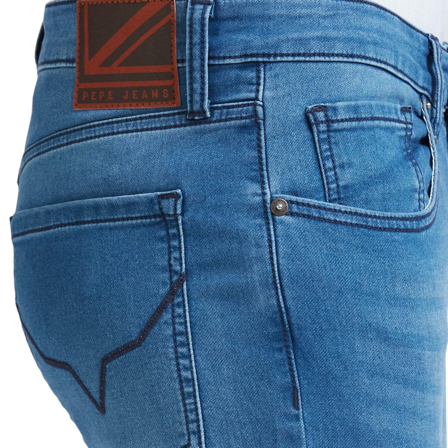 Pepe Jeans Men's Mid Rise Slim Fit Jeans Med Used