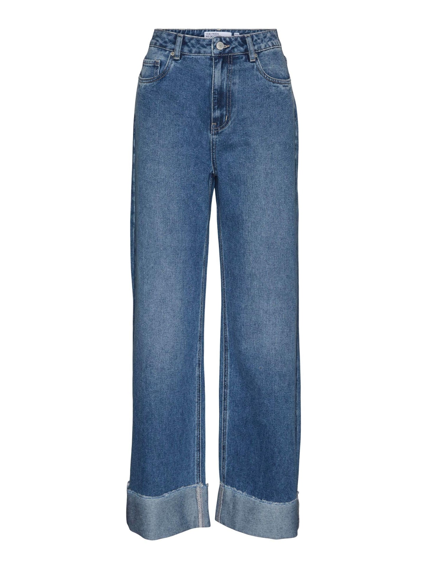 VERO MODA Women Wide Leg High-Rise Blue Jeans