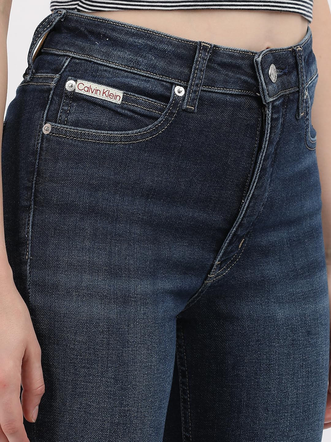 Calvin Klein Womens Blue Color Jeans (26)