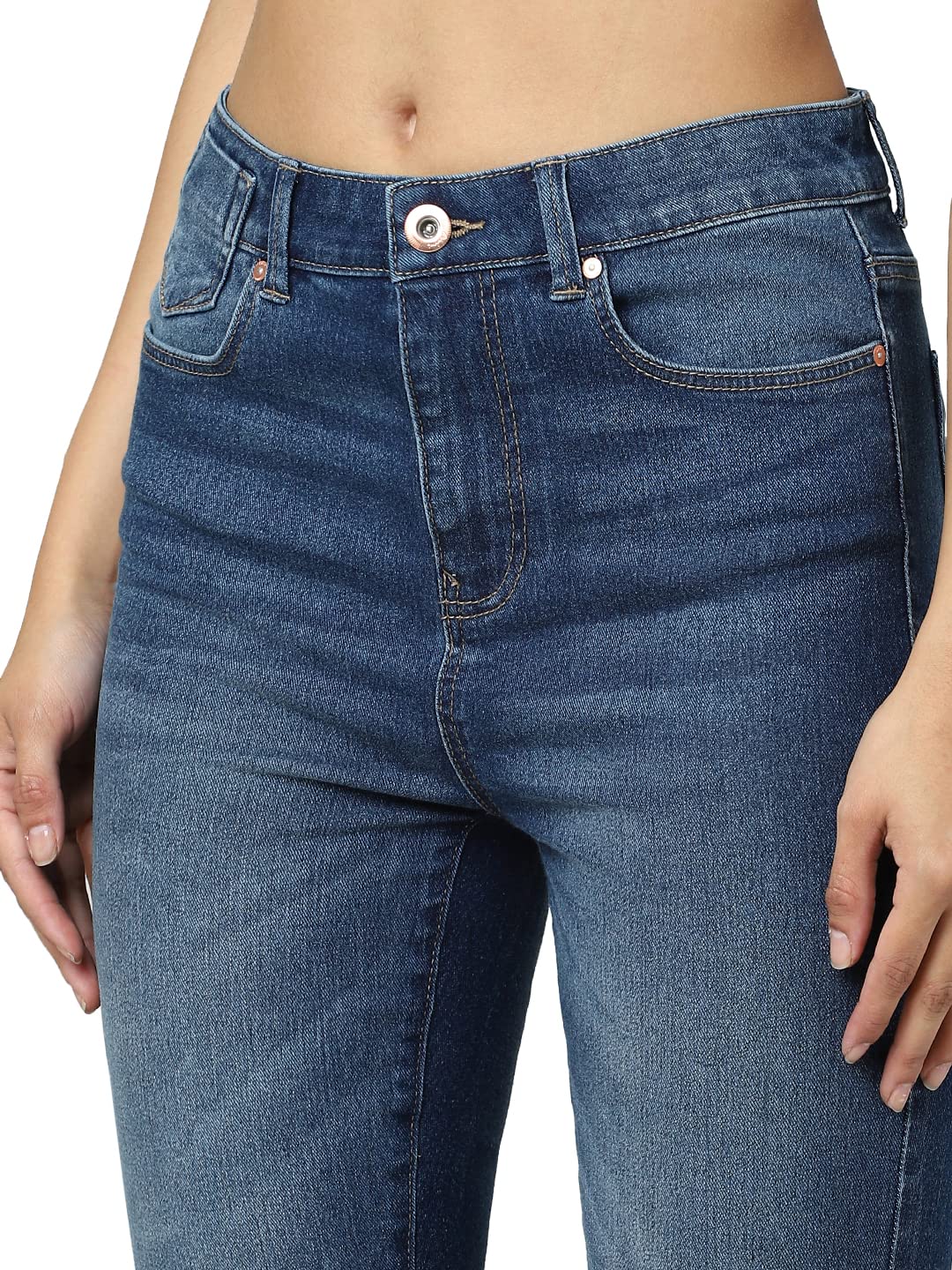 ONLY Women's Skinny Jeans (263384801-Medium Blue Denim_Medium 25)