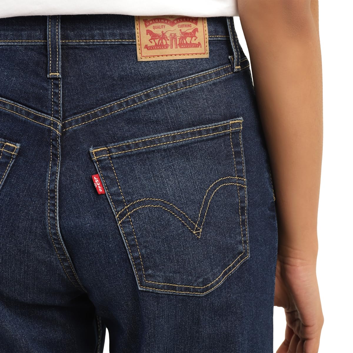 Levi's Women's Straight Fit Mid Rise High-Rise Jeans Blue