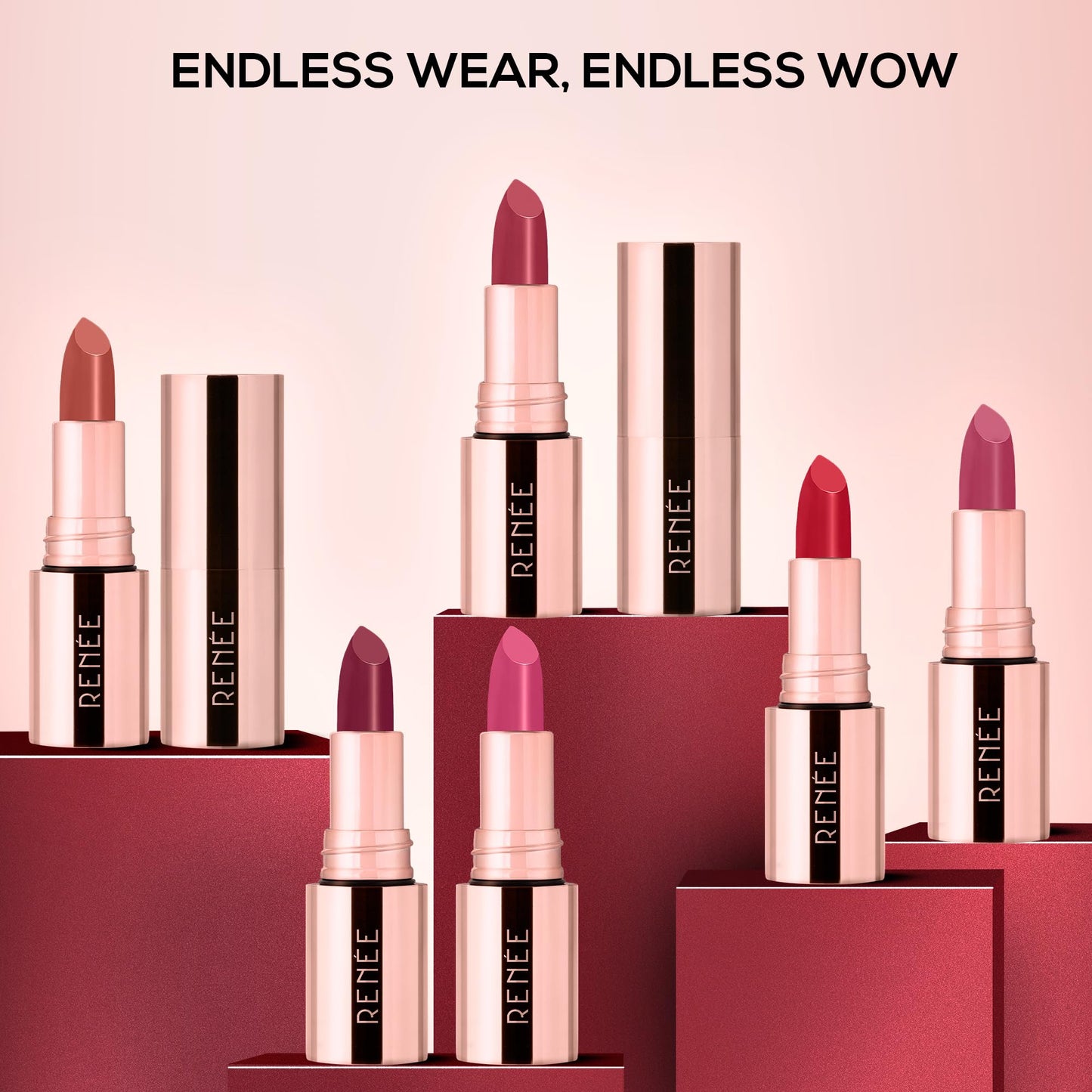RENEE Everstay Matte Lipstick - Mauve Muse, Long Stay, Hydrating & Non-Drying, Smudge & Transfer Proof, Lightweight, Intense Pigment, Full Coverage, Vitamin E Infused, for All Occasions, 4.2g