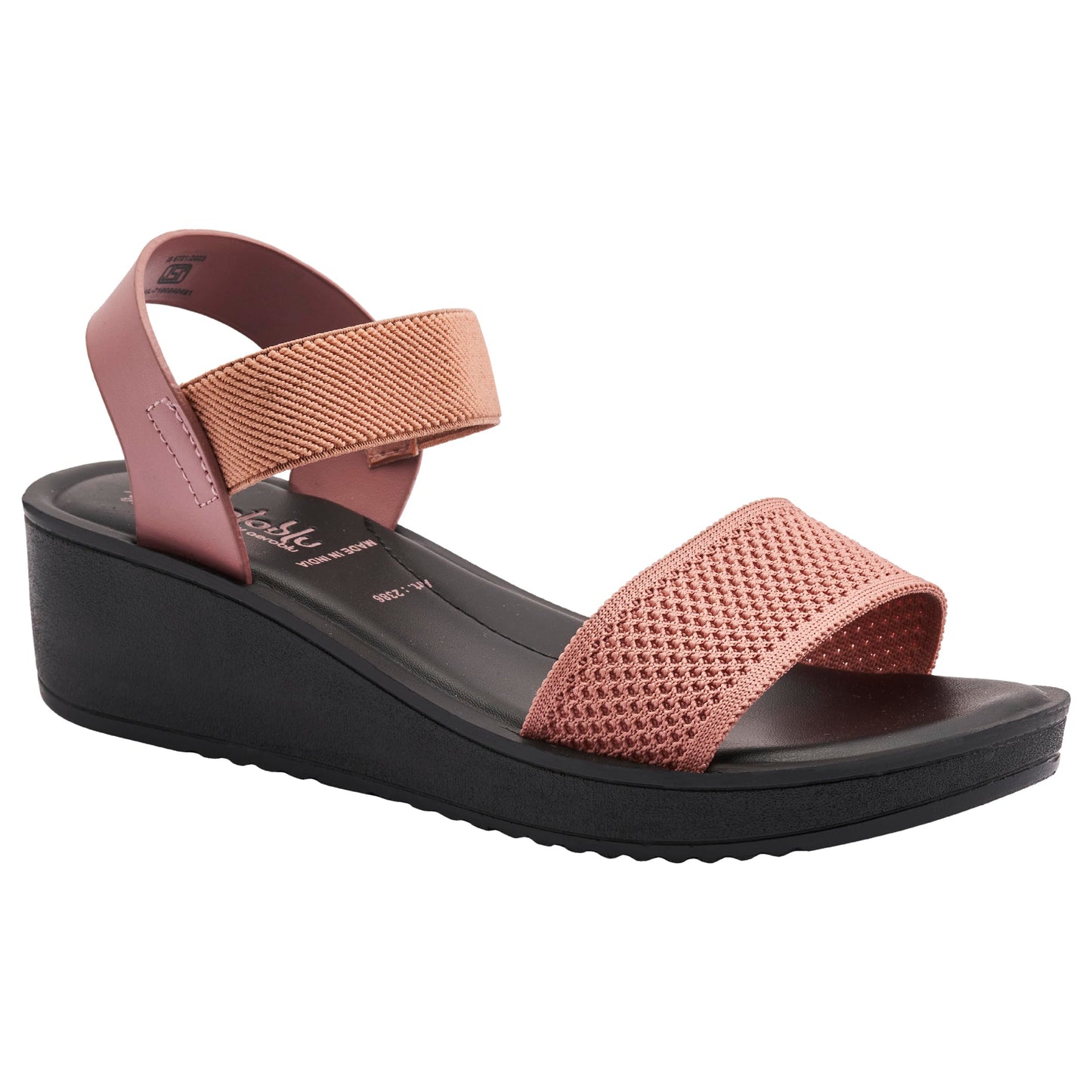 puntoblu Cushion Comfort Platform Heel Sandals for Women | Comfortable Padded Footbed | Breathable Mesh | Slingback Closure | Anti-Skid & Durable Mid Heel Sandal for Girls