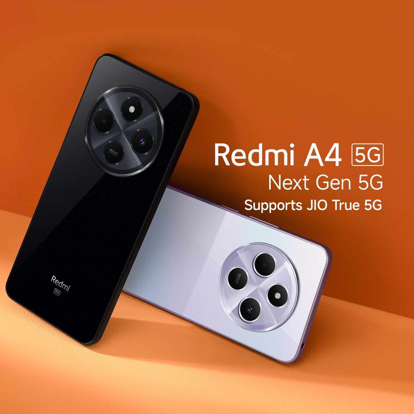Redmi A4 5G (Starry Black, 4GB RAM, 64GB Storage) | Global Debut SD 4s Gen 2 | Segment Largest 6.88in 120Hz | 50MP Dual Camera | 18W Fast Charging
