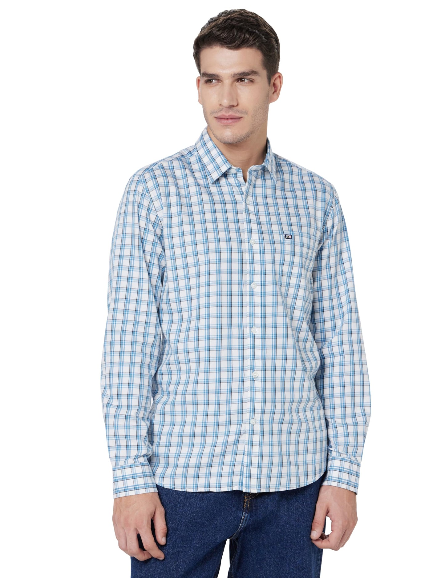 Arrow Men's Sport White Slim Fit Casual Shirt (ASAEOSH1518_40)