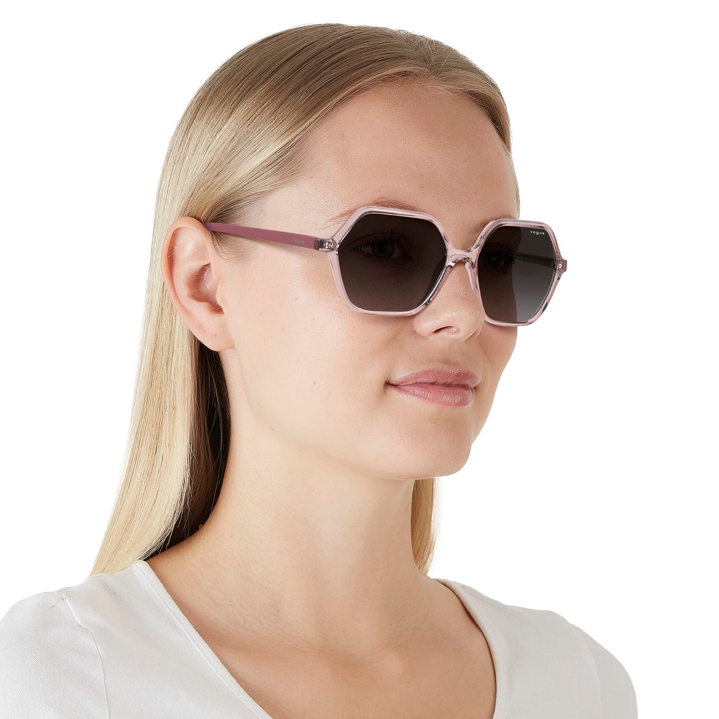 Vogue Eyewear Women Gradient Grey Lens Irregular Sunglasses - 0VO5361S28288H55